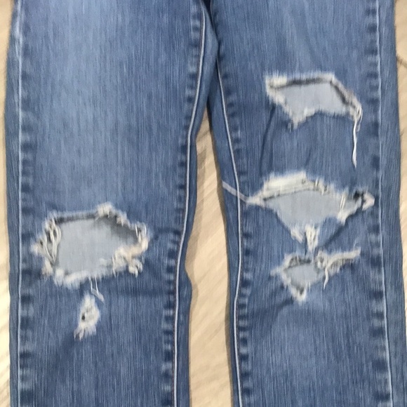 Levi’s 720 High Rise Super Skinny Medium Wash Distressed Jeans size 24 - Picture 5 of 12